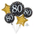 80 Years Old Sparkling Birthday Balloon Bouquet