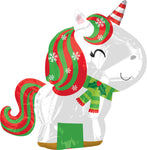 Christmas Unicorn 21" Balloon