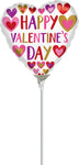 Happy Valentine's Day Hand-done Hearts 4" Air-fill Balloon (requires heat sealing)