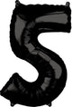 Number 5 Black 26" Balloon