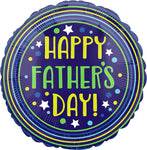 Happy Father's Day Circles Stars 17" Balloon