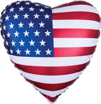 Satin Heart Flag 18" Balloon