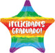 ¡Felicidades Graduado! Watercolor Rainbow 18" Balloon