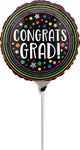 Congrats Grad Circles 9" Air-fill Balloon (requires heat sealing)