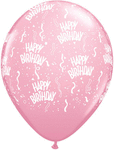 11" Birthday-A-Round Baby Pink (100 count)