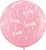 Pink It's a Girl-A-Round 3′ Latex Balloons (2 count)