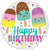 Happy Ice Cream Birthday 17" Balloon
