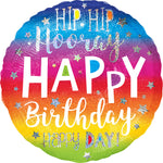 Hip Hip Hooray Birthday 17" Balloon