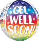 Get Well Soon Silver Rainbow Orbz 16" Balloon