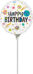 Smile Galaxy Happy Birthday 9" Air-fill Balloon (requires heat sealing)