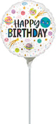 Smile Galaxy Happy Birthday 9" Air-fill Balloon (requires heat sealing)