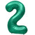 Number 2 - Metal Balloons - Green 32″ Balloon