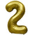Number 2 - Metal Balloons - Vintage Gold 32″ Balloon