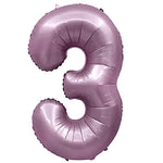 Number 3 - Metal Balloons - Purple Lilac 32" Foil