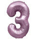 Number 3 - Metal Balloons - Purple Lilac 32" Foil