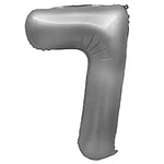 Number 7 - Metal Balloons - Silver 32″ Balloon