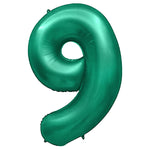 Number 9 - Metal Balloons - Green 32" Foil