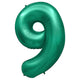 Number 9 - Metal Balloons - Green 32" Foil