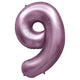 Number 9 - Metal Balloons - Purple Lilac 32" Foil