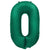 Number 0 - Metal Balloons - Green 32″ Balloon