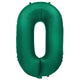 Number 0 - Metal Balloons - Green 32″ Balloon
