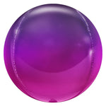 3D Sphere - Metallic Ombre Magenta & Purple 14" Foil