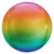 3D Sphere - Metallic Ombré Rainbow 14″ Balloon