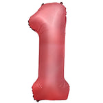 Number 1 - Metal Balloons - Crimson Red 32" Foil