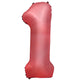 Number 1 - Metal Balloons - Crimson Red 32" Foil