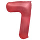 Number 7 - Metal Balloons - Crimson Red 32″ Balloon