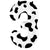 Number 3 - Cow Print 36″ Balloon