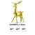 Metallic Gold 3D Standing Reindeer 50″ Balloon