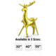 Metallic Gold 3D Standing Reindeer 50″ Balloon