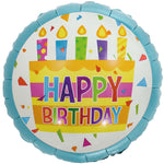 Happy Birthday Cake - Blue 18" Foil