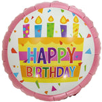 Happy Birthday Cake - Pink 18" Foil