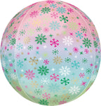 Ombre Snowflakes Orbz 16" Balloon
