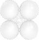 Quad Metallic White 30" Balloon