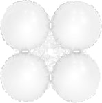 Quad Metallic White 18" Balloon