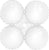 Quad Metallic White 18" Balloon