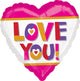 Color Block Love You 17" Balloon