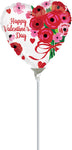 Happy Valentine's Day Lovely Roses 4" Air-fill Balloon (requires heat sealing)