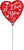 White Love Script 9" Air-fill Balloon (requires heat sealing)