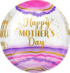 Happy Mother's Day Geode Orbz 16" Balloon