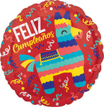 Feliz Cumpleaños Llama Piñata Fiesta 17" Balloon
