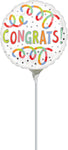 Congrats Swirls 9" Air-fill Balloon (requires heat sealing)