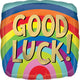 Good Luck Rainbow Stripes 17" Balloon