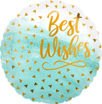 Best Wishes Gold Confetti 17" Balloon