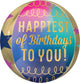 Birthday Stars and Gold Orbz 16" Balloon