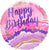 Birthday Watercolor Marble 17" Balloon