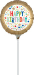 Gold Marquee Dots 9" Air-fill Balloon (requires heat sealing)